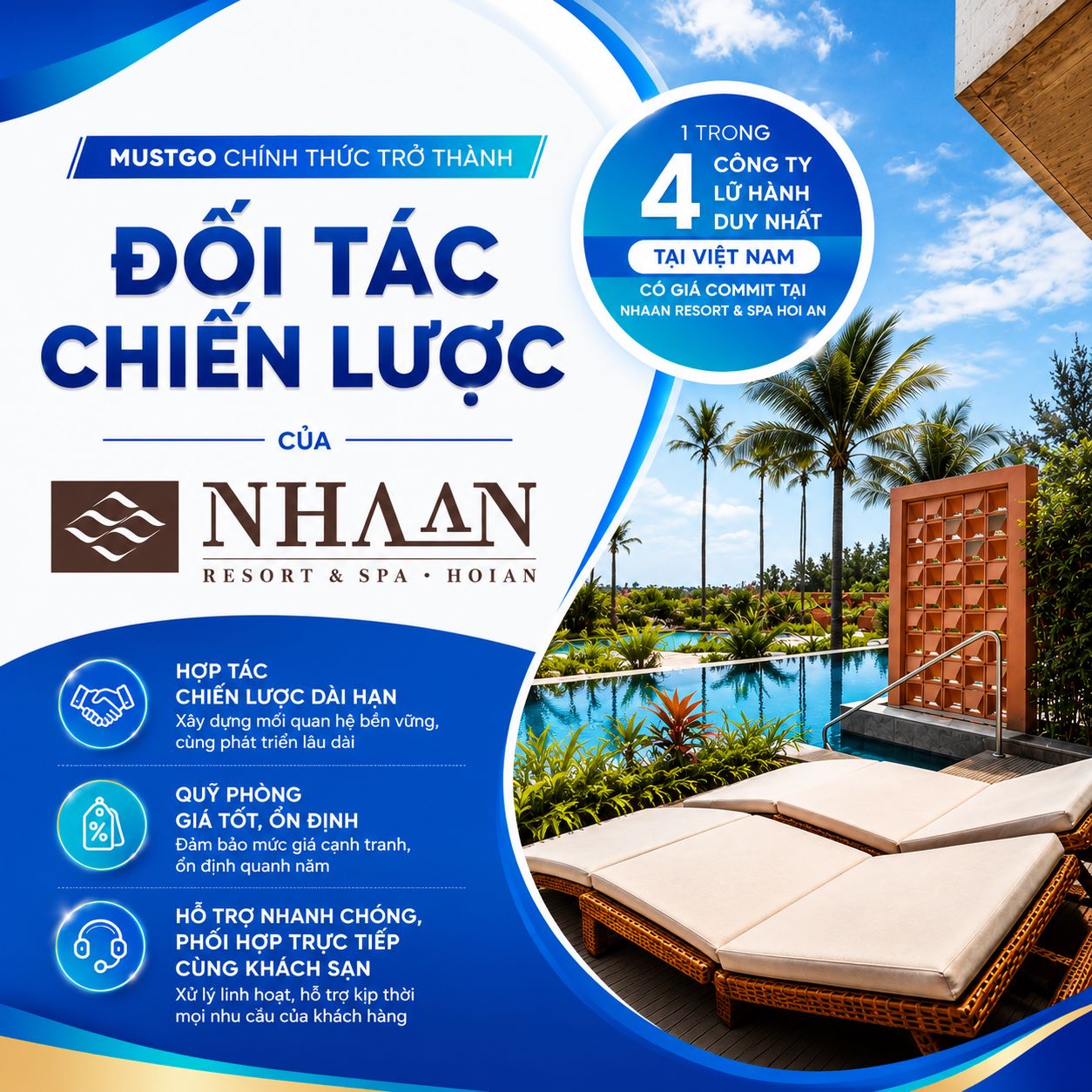 Mustgo chính thức trở thành đối tác chiến lược của NHAAN Resort & Spa Hoi An